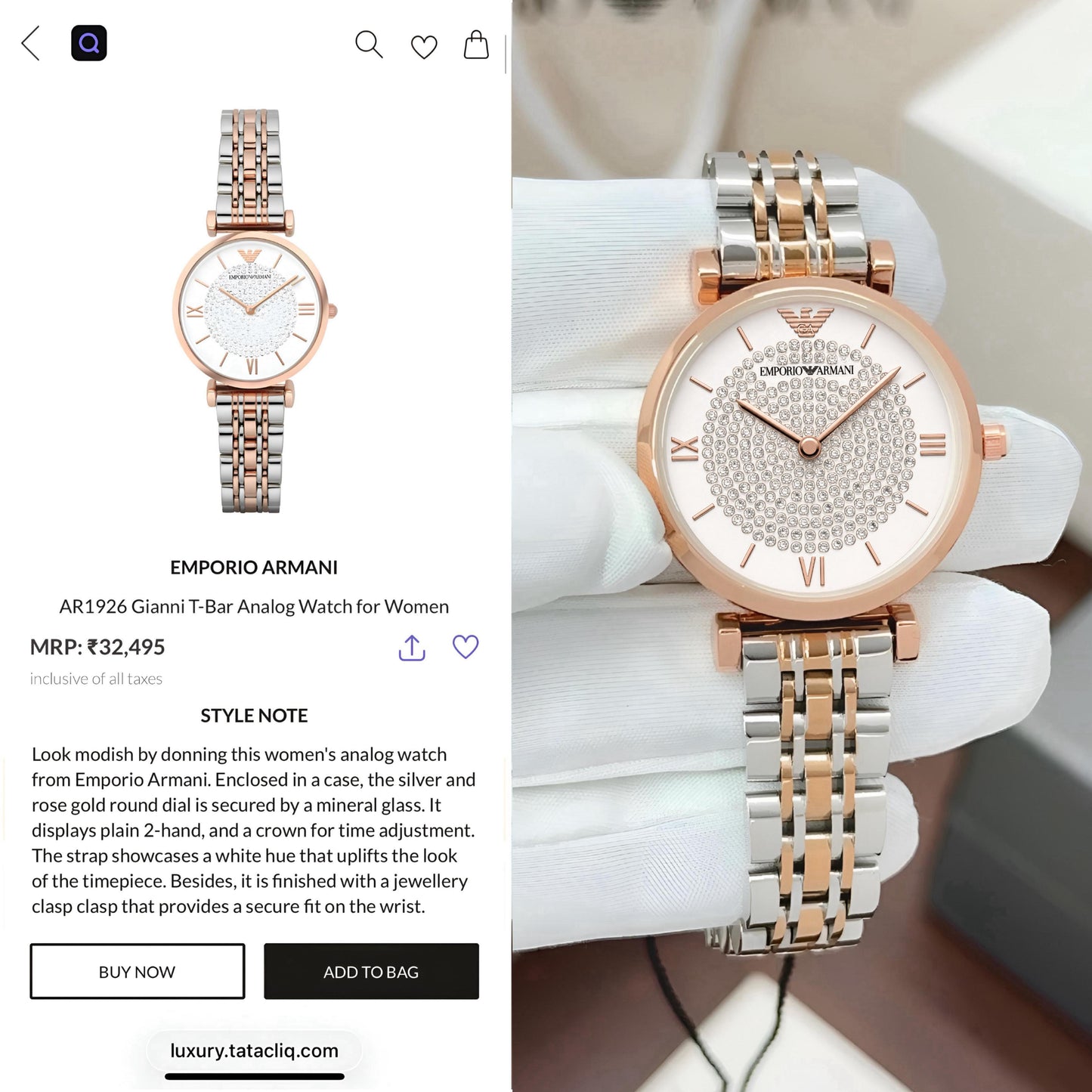 ✅ *Make a dazzling statement with this glitzed stainless steel rose gold watch Featuring Diamond face in the middle of the dial, you'll be sure to shine bright in any occasion.* ✅