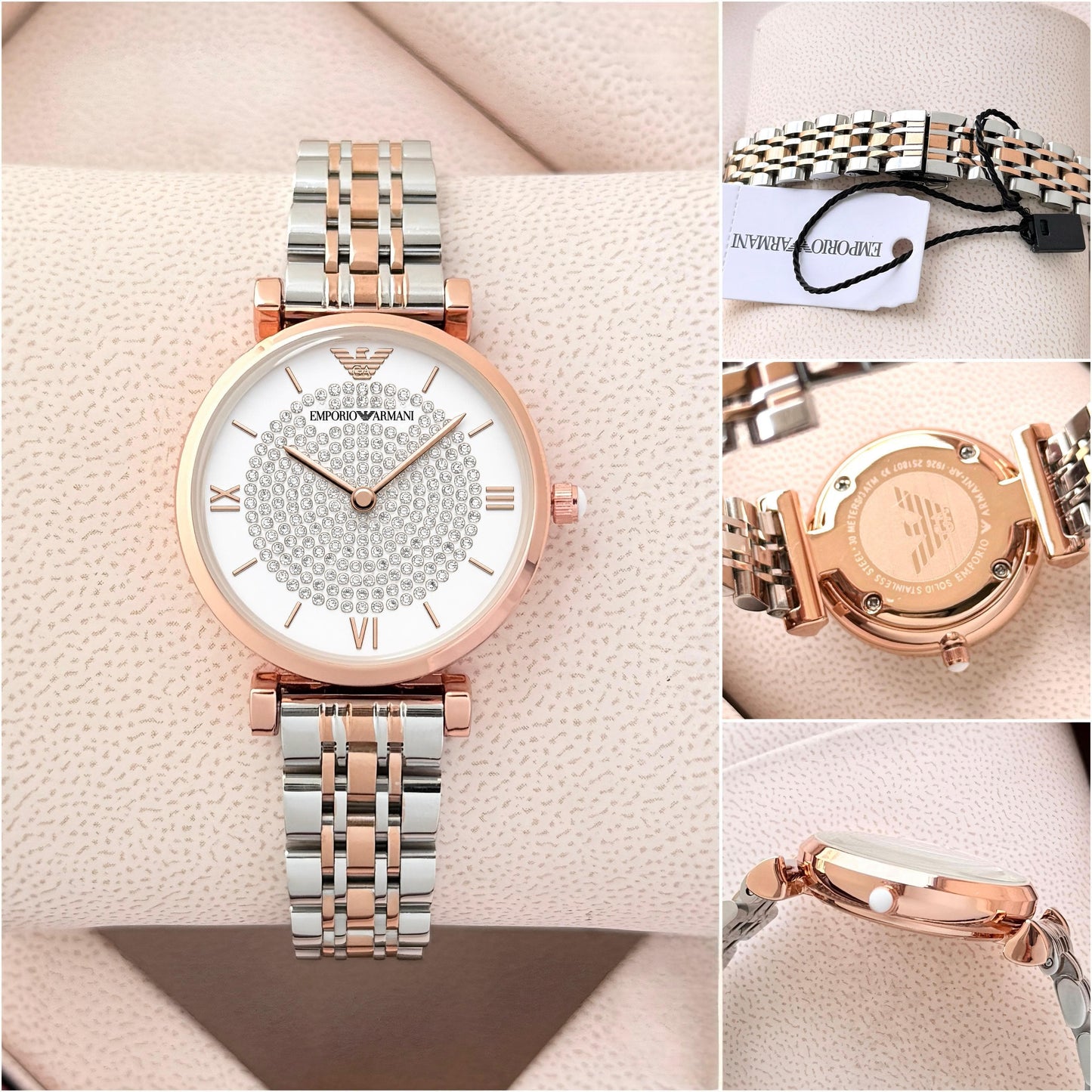 ✅ *Make a dazzling statement with this glitzed stainless steel rose gold watch Featuring Diamond face in the middle of the dial, you'll be sure to shine bright in any occasion.* ✅