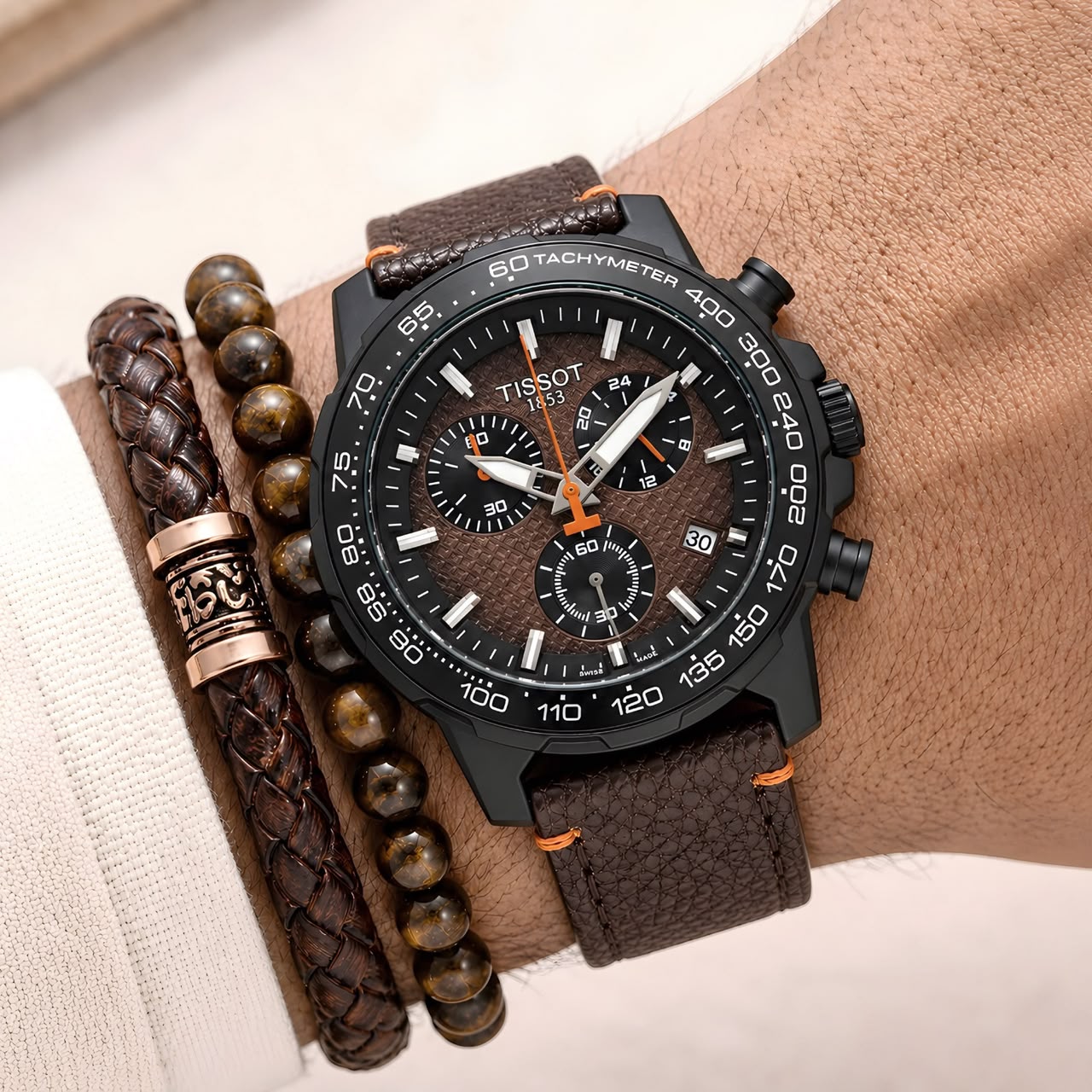 TISSOT. A timepiece built for performance, Inspired by the intensity of the court, this Supersport Chrono Basketball Edition combines Swiss precision with athletic energy. ⌚