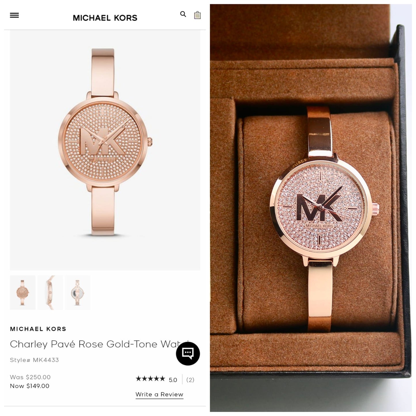 🌟 Michael Kors Exclusive Watch Available & Ready to ship same day.