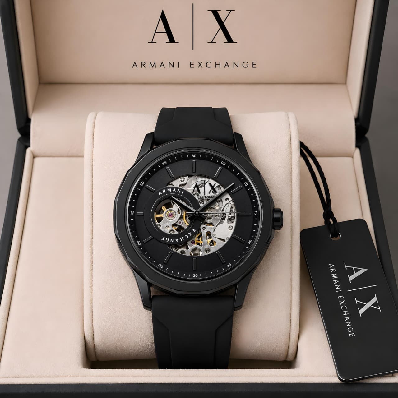 Armani Exchange Automatic watch combines bold contemporary design with premium mechanical craftsmanship and it is a perfect blend of luxury and sporty elegance. ✅