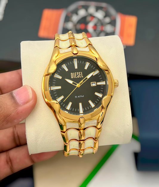 DIESEL GOLD TONE LUXURY WATCH