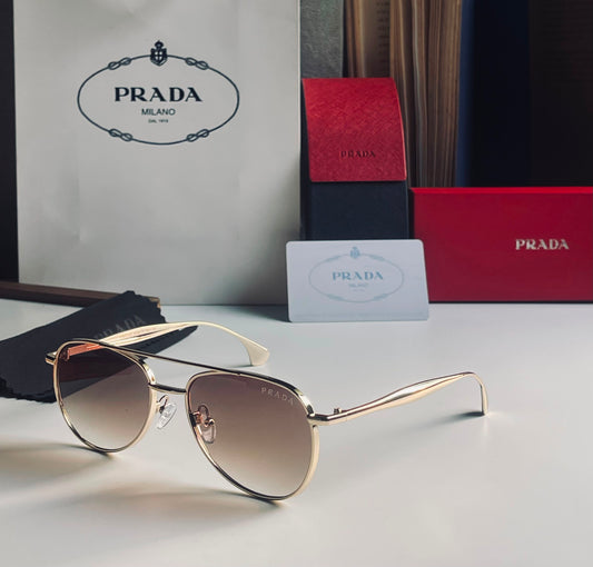 PRADA SUNGLASSES  UNISEX AVIATOR MODEL