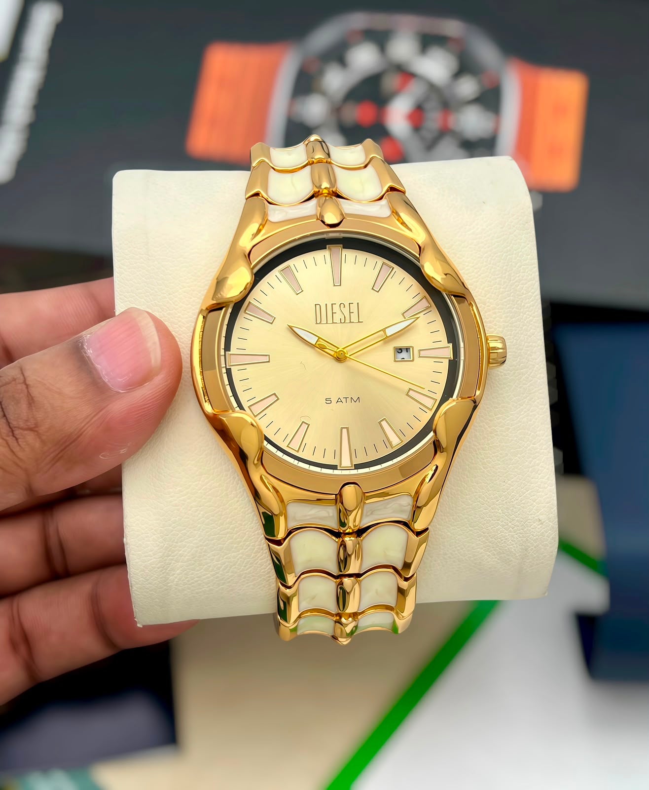 DIESEL GOLD TONE LUXURY WATCH