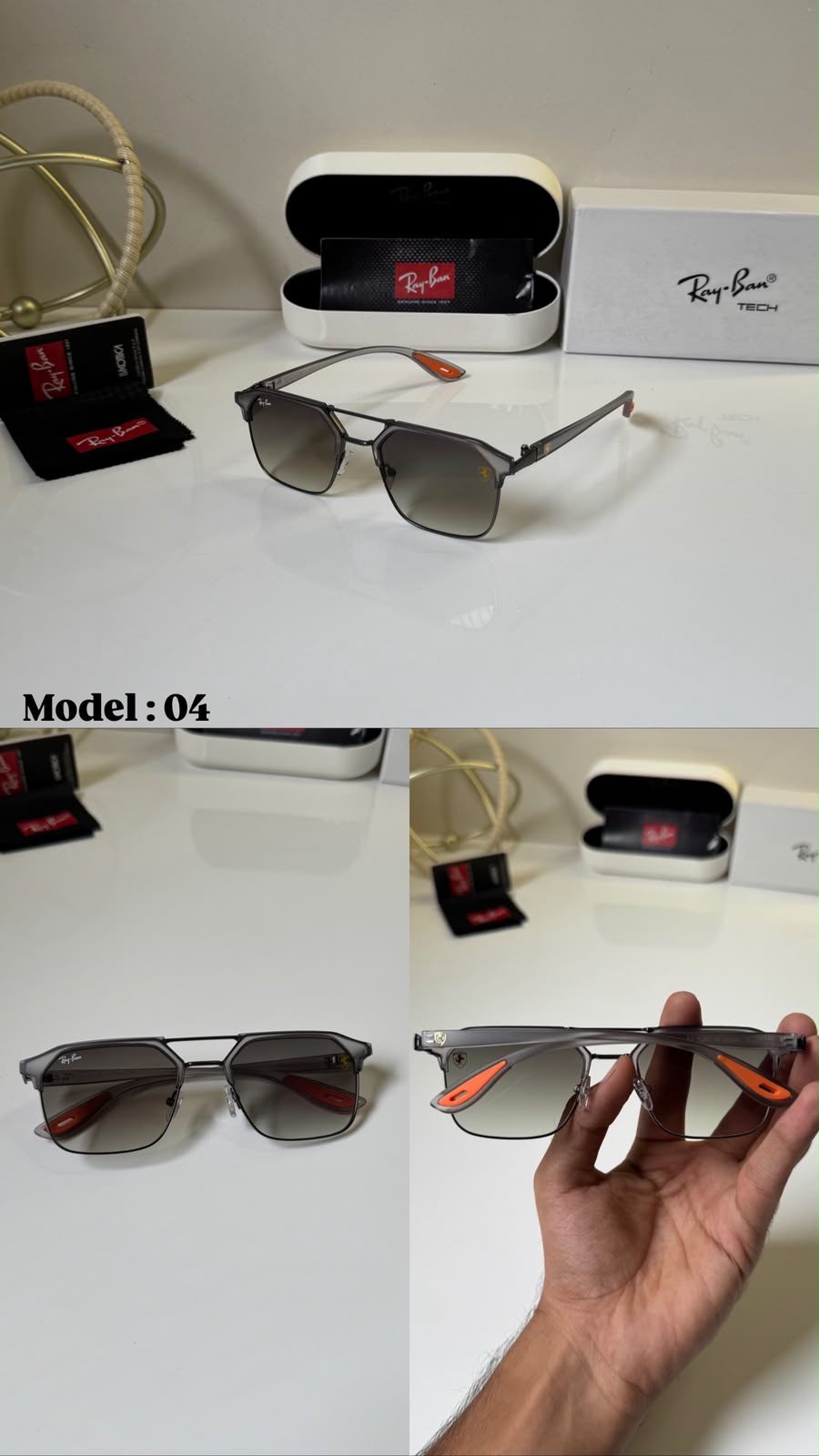 Rayban 04 Grey Green Shaded🔥