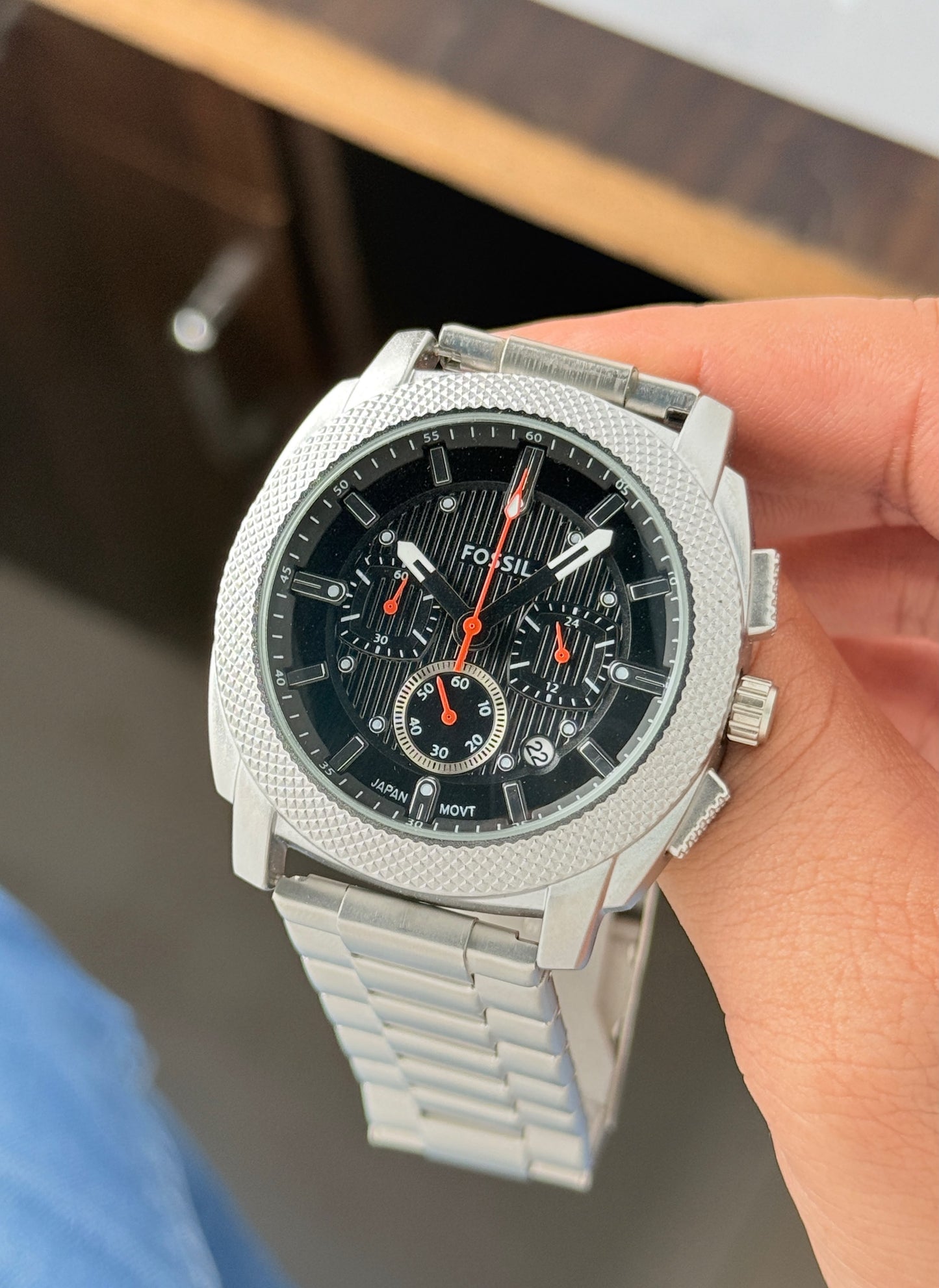  Fossil Machine Chronograph Analog Ion plated Dial Men's Matt Finish Watch